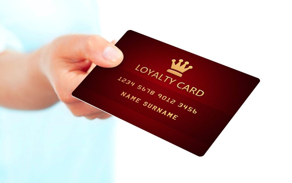 Hand Holding Loyalty Card